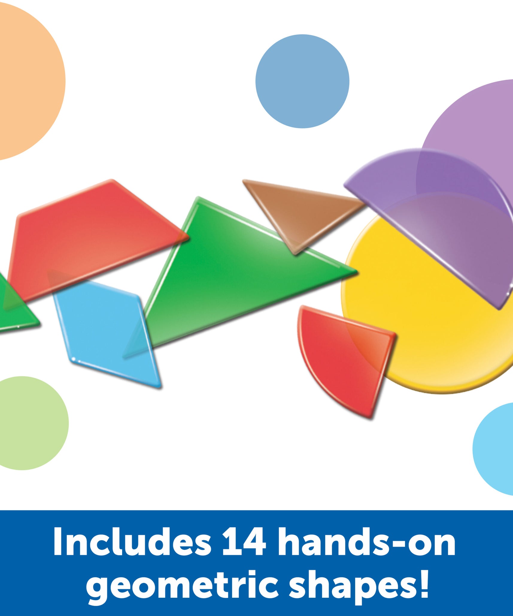 موارد تعليمية - أشكال هندسية شفافة، مجموعة من 408، مهارات الهندسة المبكرة للأطفال (4 سنوات فما فوق)