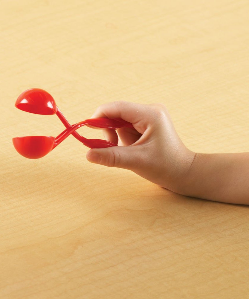 Learning Resources Squeezy Tweezers, Set of 6, Fine Motor Skills Tool for Kids, Strengthens Hand Muscles, Ideal for Sensory Play, Includes Storage Bucket, Ages 3+