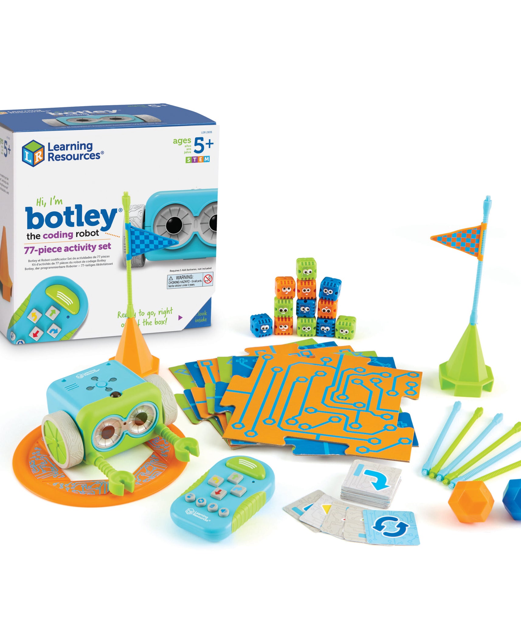 مجموعة أنشطة روبوت البرمجة بوتلي، موارد تعليمية عملية للبرمجة المبكرة والتعلم في مجالات العلوم والتكنولوجيا والهندسة والرياضيات للأطفال من سن 5 سنوات فما فوق