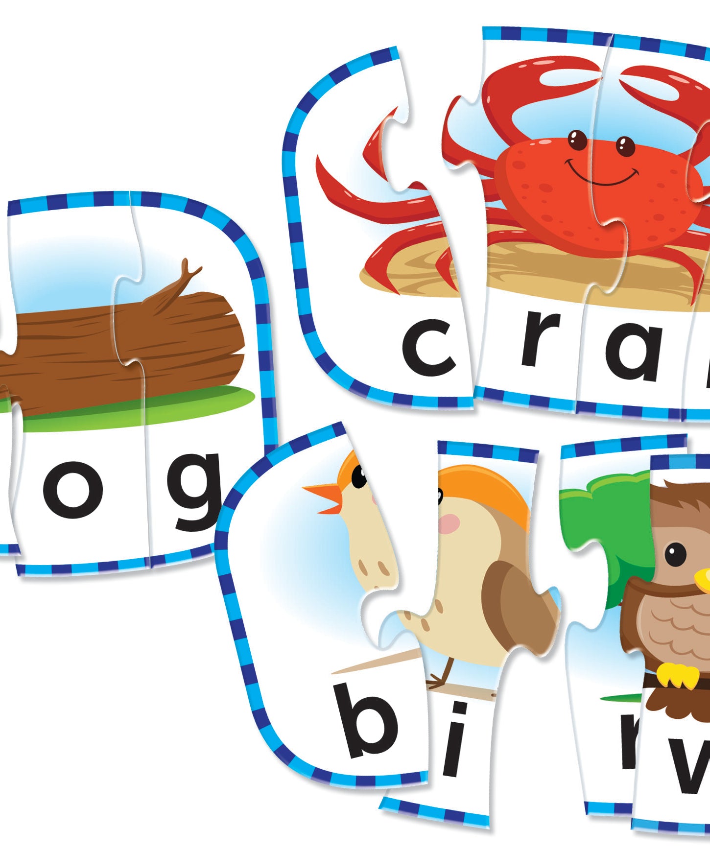 بطاقات ألغاز التهجئة من Learning Resources، 20 لغز كلمات ذاتي التصحيح لمرحلة ما قبل المدرسة ومهارات القراءة والكتابة المبكرة، للأعمار من 4 سنوات فما فوق