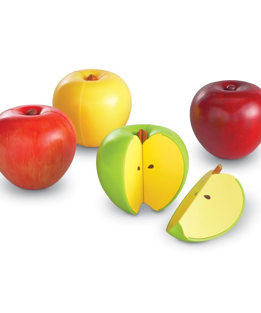 Learning Resources Magnetic Apple Fractions, Hands-On Learning Tool for Teaching Fractions, Equivalencies, and Basic Math Concepts