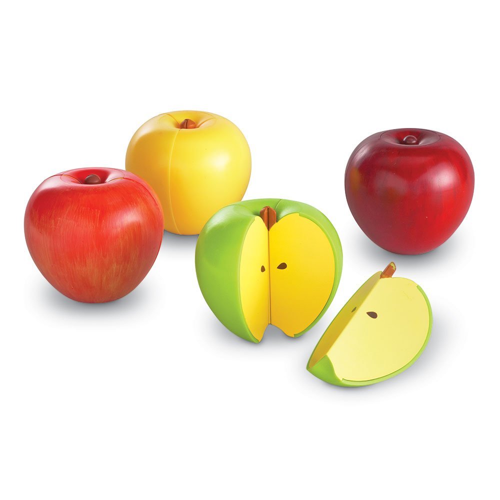 Learning Resources Magnetic Apple Fractions, Hands-On Learning Tool for Teaching Fractions, Equivalencies, and Basic Math Concepts