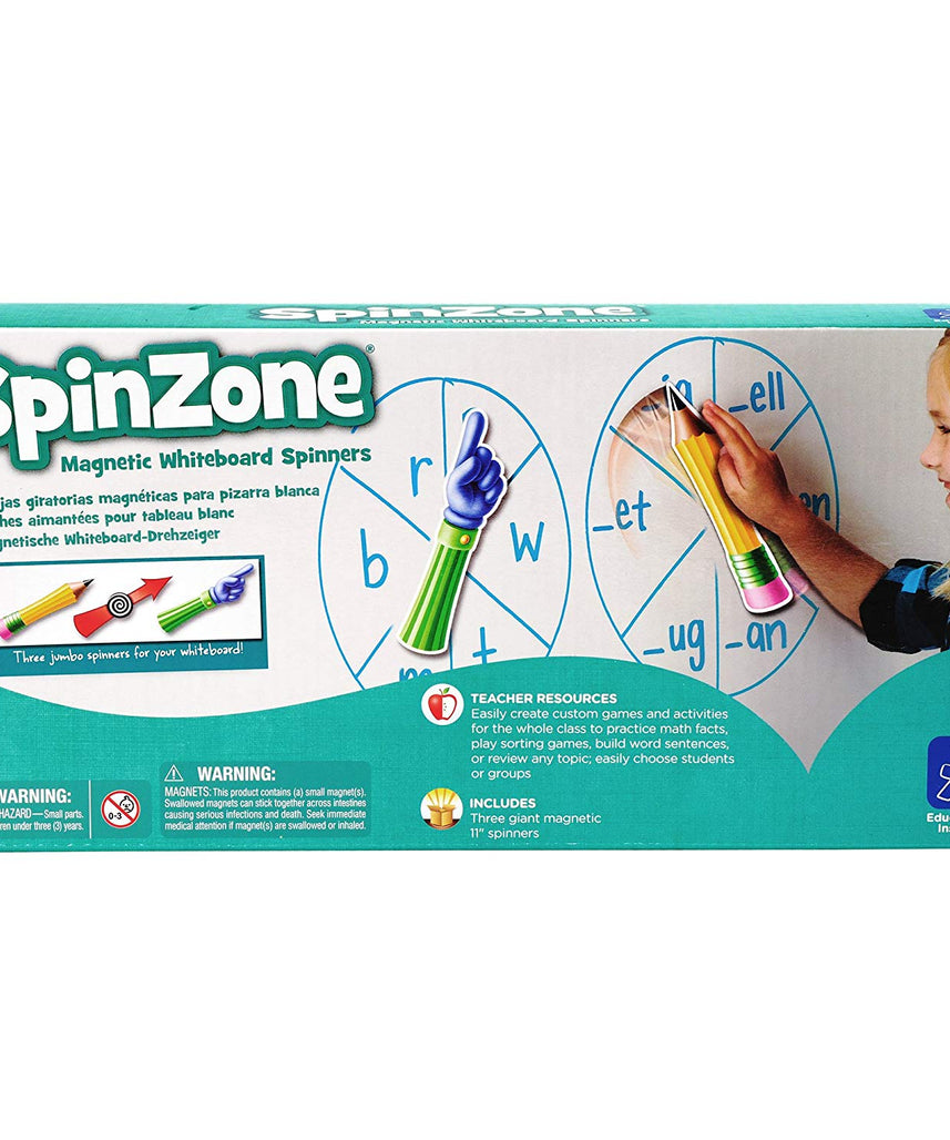 مجموعة SpinZone من Learning Resources، مجموعة من 3 قطع مغناطيسية قابلة للتخصيص للوحات البيضاء، مورد تعليمي للأعمار من 4 سنوات فما فوق