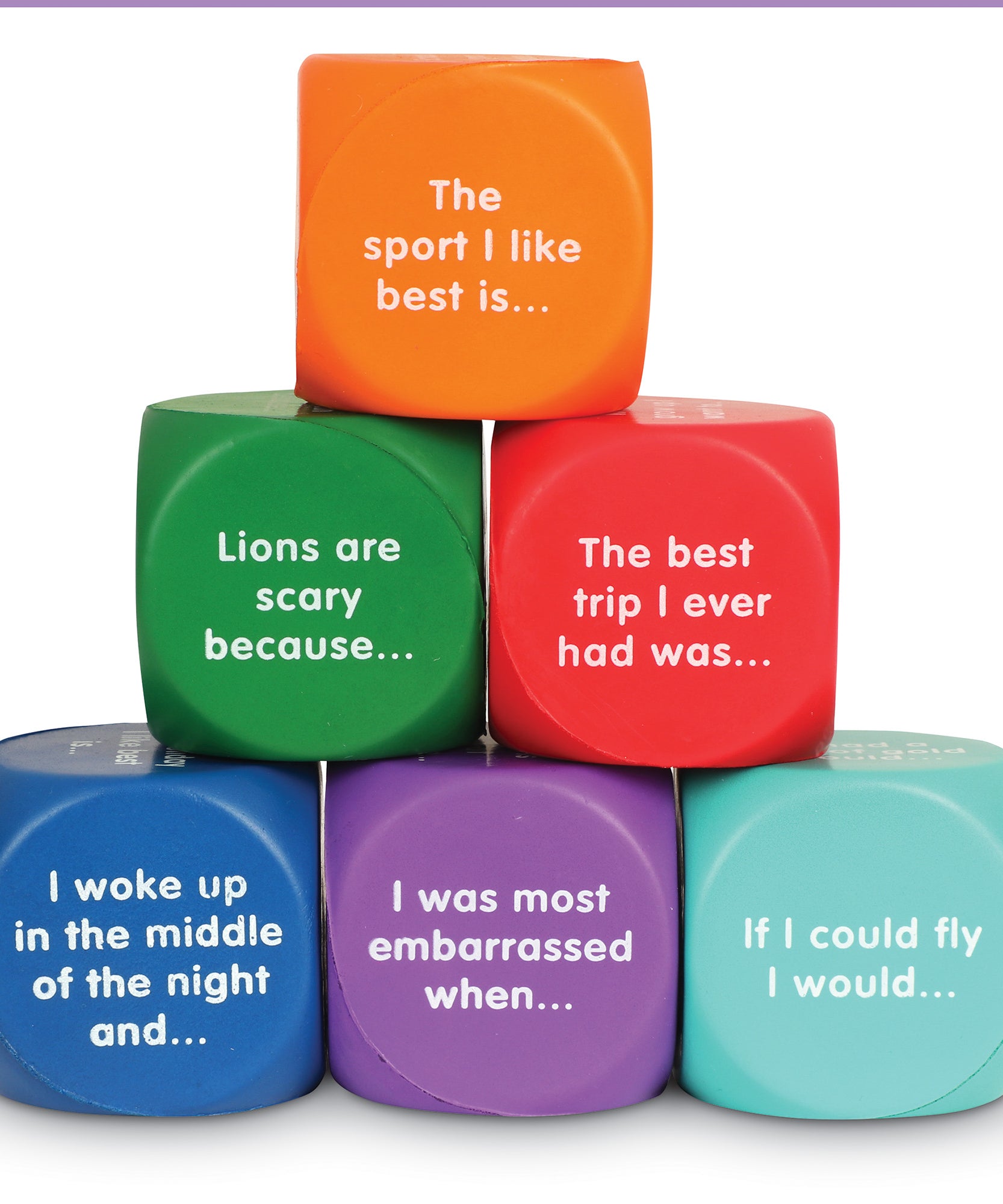 مكعبات كتابة موجهة من Learning Resources، نشاط إبداعي لسرد القصص والكتابة للأطفال، مجموعة من 6 مكعبات إسفنجية مع 36 موجهًا، تشجع التفكير الخيالي ومهارات القراءة والكتابة