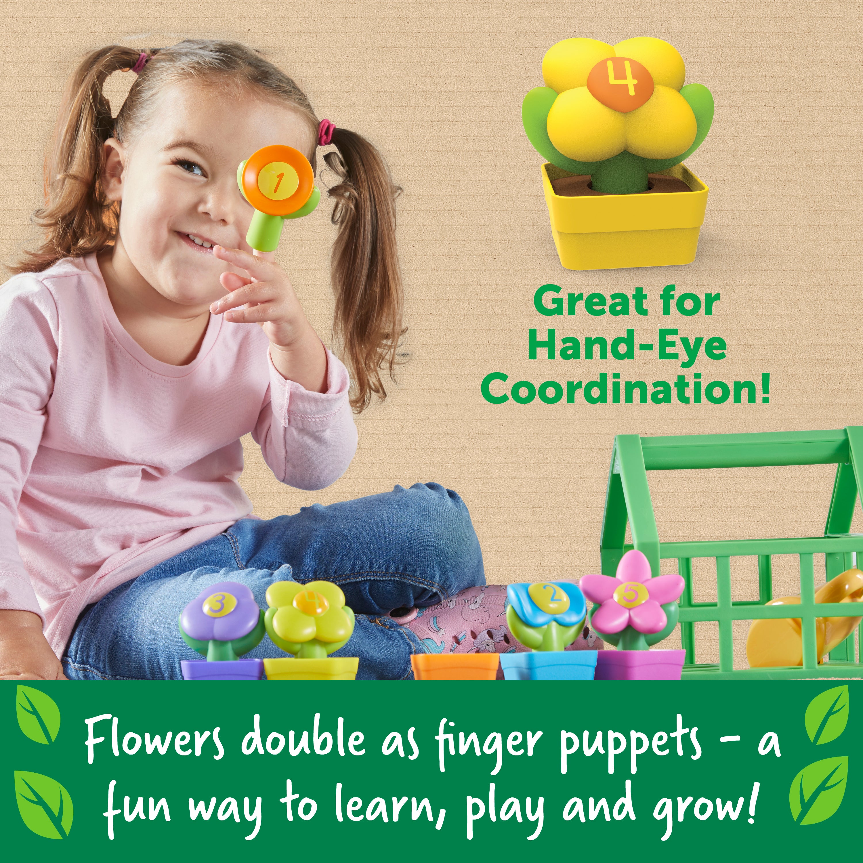 مجموعة ألعاب الألوان والأرقام من Learning Resources، لعبة العد ومطابقة الألوان للأطفال الصغار، مجموعة ألعاب مستدامة لمرحلة ما قبل المدرسة للأعمار من 18 شهرًا فما فوق
