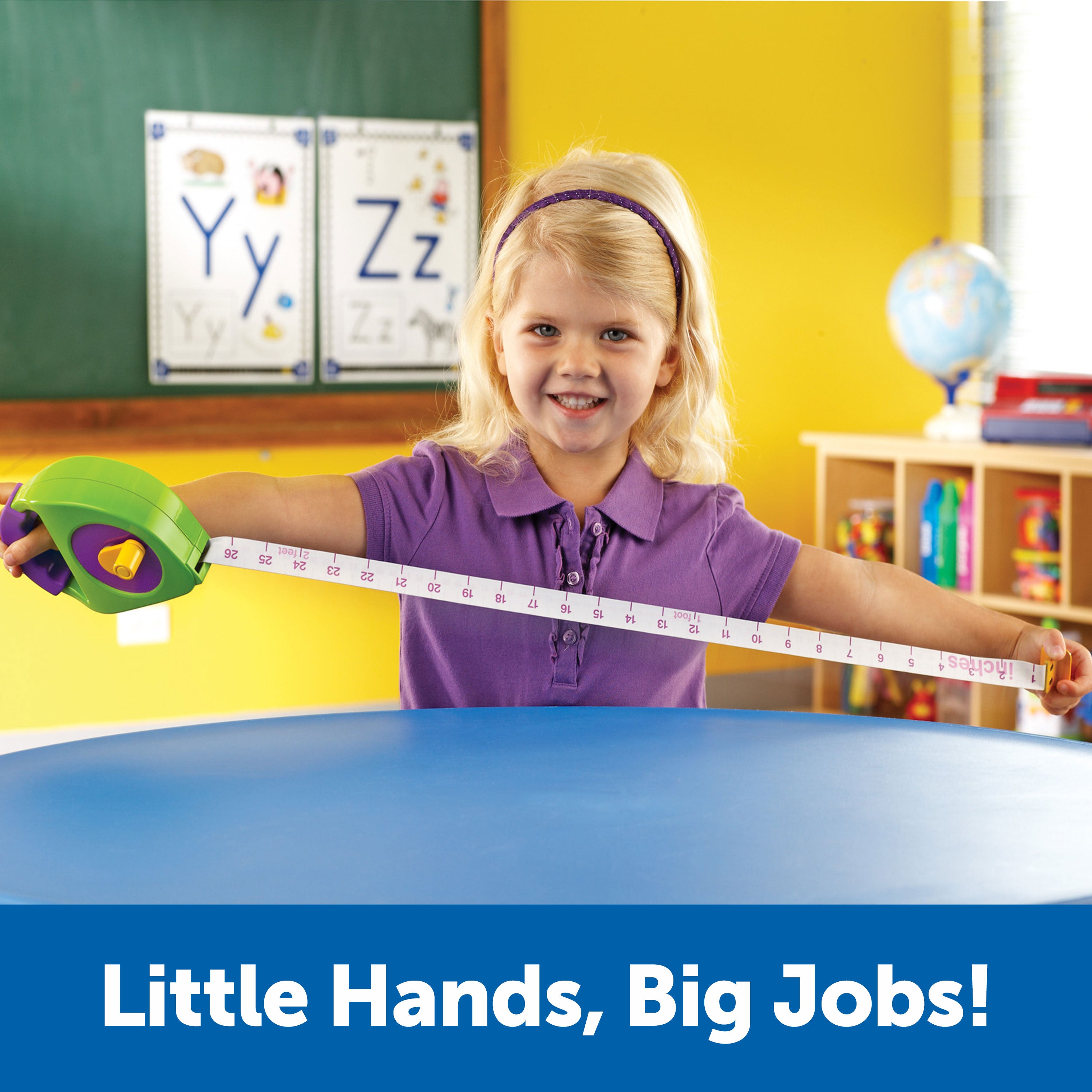 شريط قياس بسيط من Learning Resources، بطول 1.2 متر / 4 أقدام، مناسب للأعمار من 3 سنوات فما فوق، سهل الاستخدام لمهارات القياس المبكرة