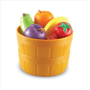 Learning Resources New Sprouts Bushel of Fruit, 9 Piece Toddler Play Food Set for Color Recognition, Sorting, and Imaginative Play, Ages 2 and Up