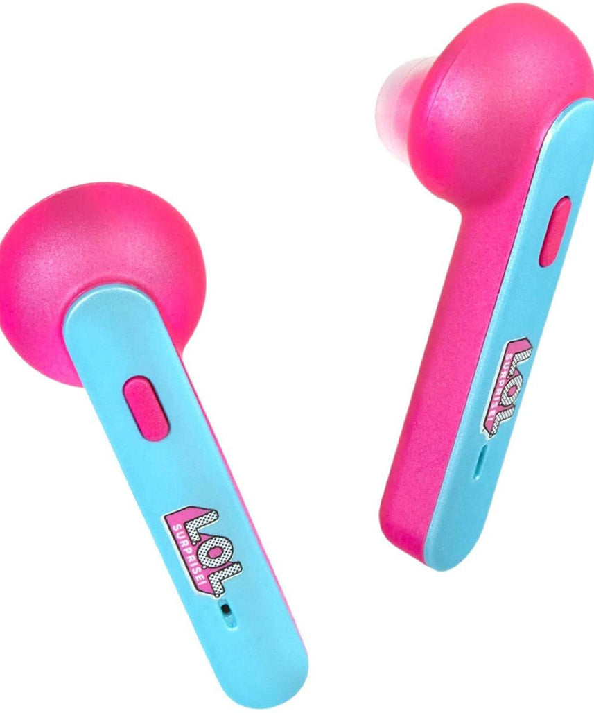 L.O.L. Surprise! Wireless Earbuds for Kids – 3D Stereo Sound, 25-Hour Battery, Built-In Mic, Fashionable Design, Noise Cancelling, In-Ear Headphones for Smart Devices