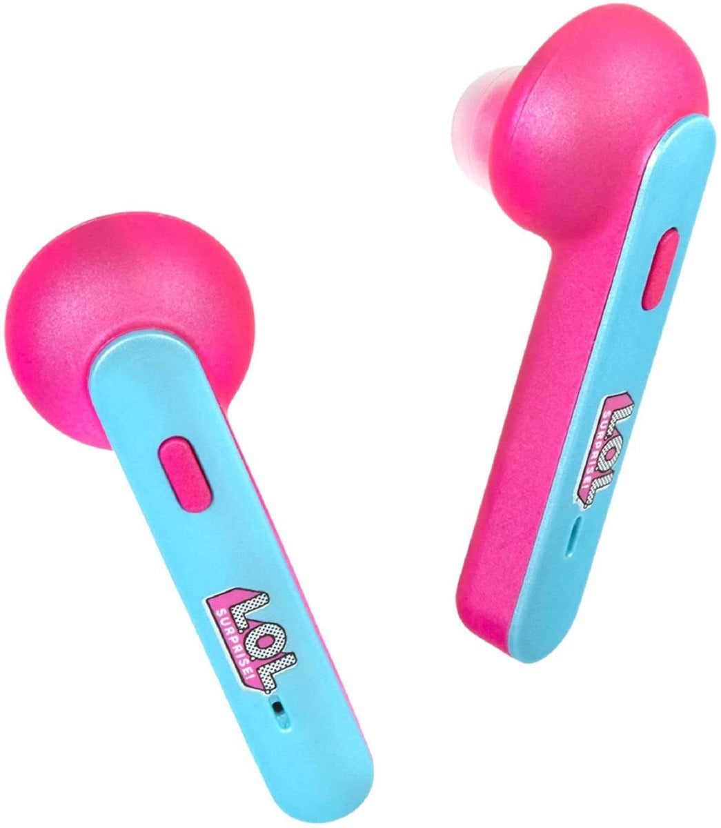 L.O.L. Surprise! Wireless Earbuds for Kids – 3D Stereo Sound, 25-Hour Battery, Built-In Mic, Fashionable Design, Noise Cancelling, In-Ear Headphones for Smart Devices