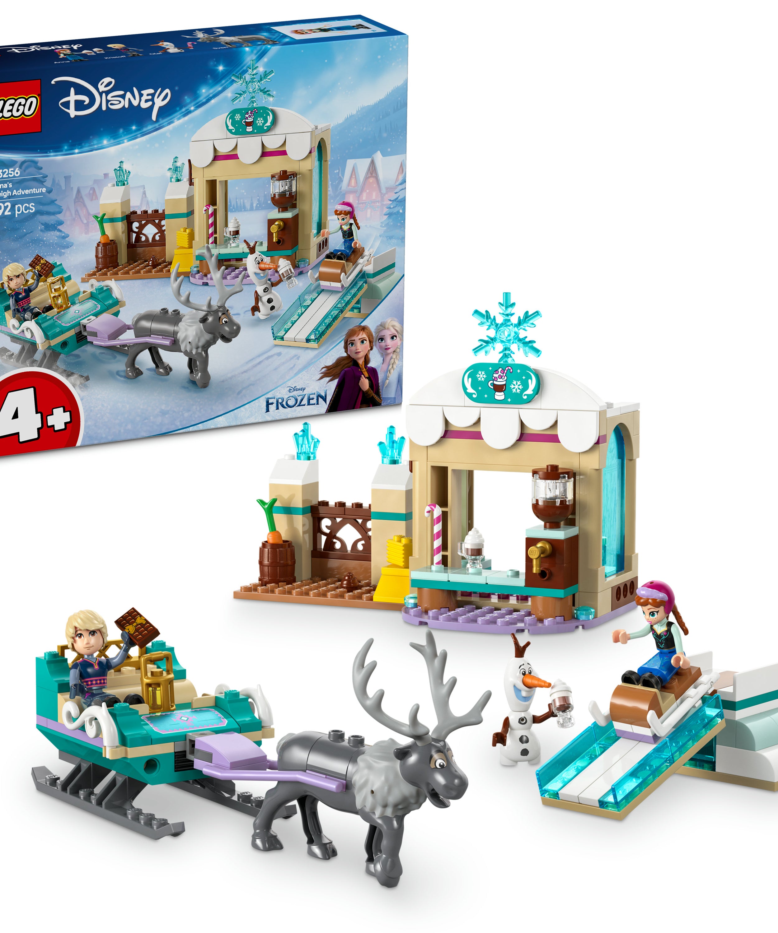 LEGO Disney Princess 43256 Annas Sleigh Adventure V29 for Unisex 4+ Frozen Winter Journey Building Toy