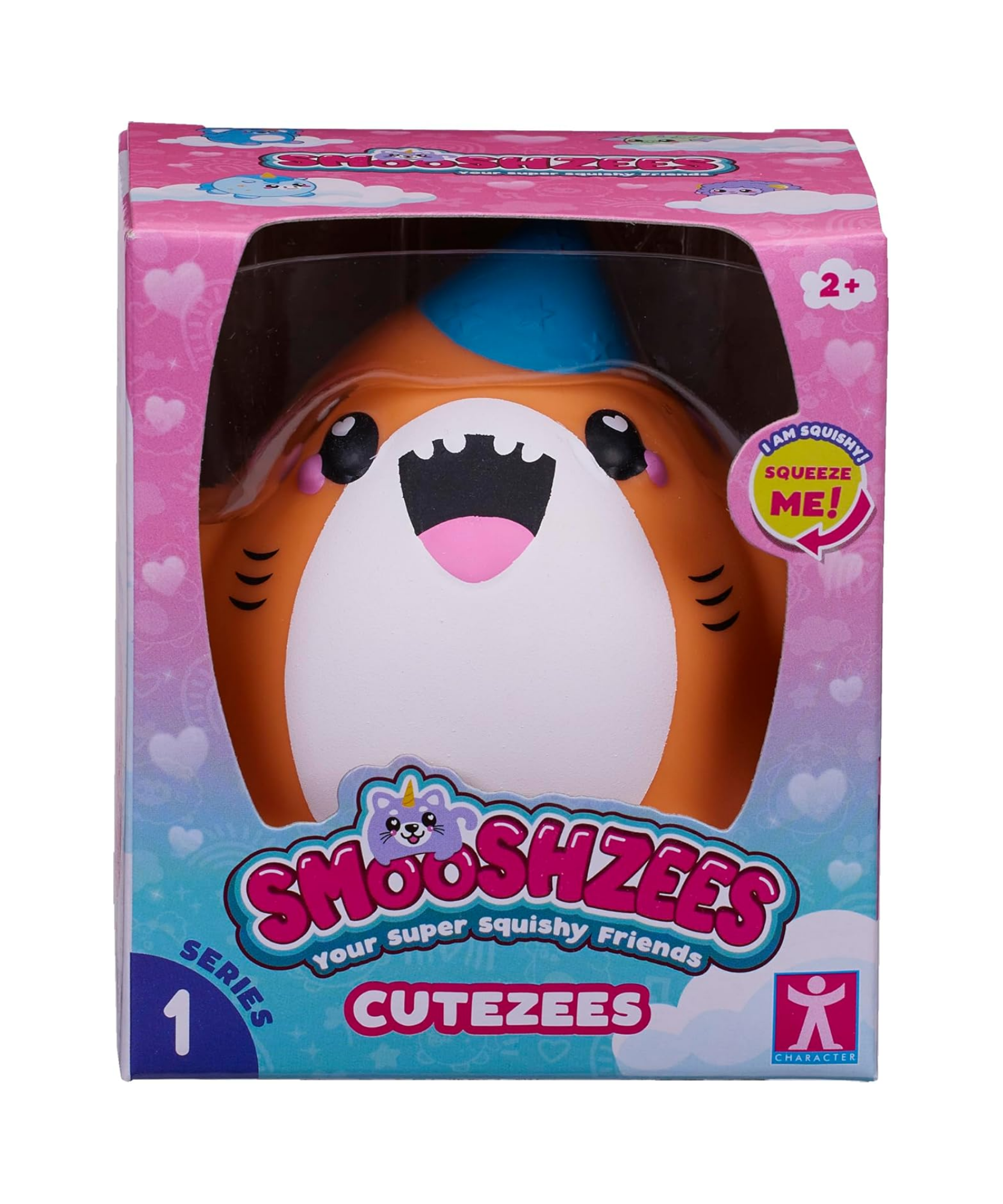 سمووشزيز كيوتيزيز ساندي، القرش البرتقالي، شخصيات قابلة للتجميع، ناعمة للغاية، محببة وطرية!