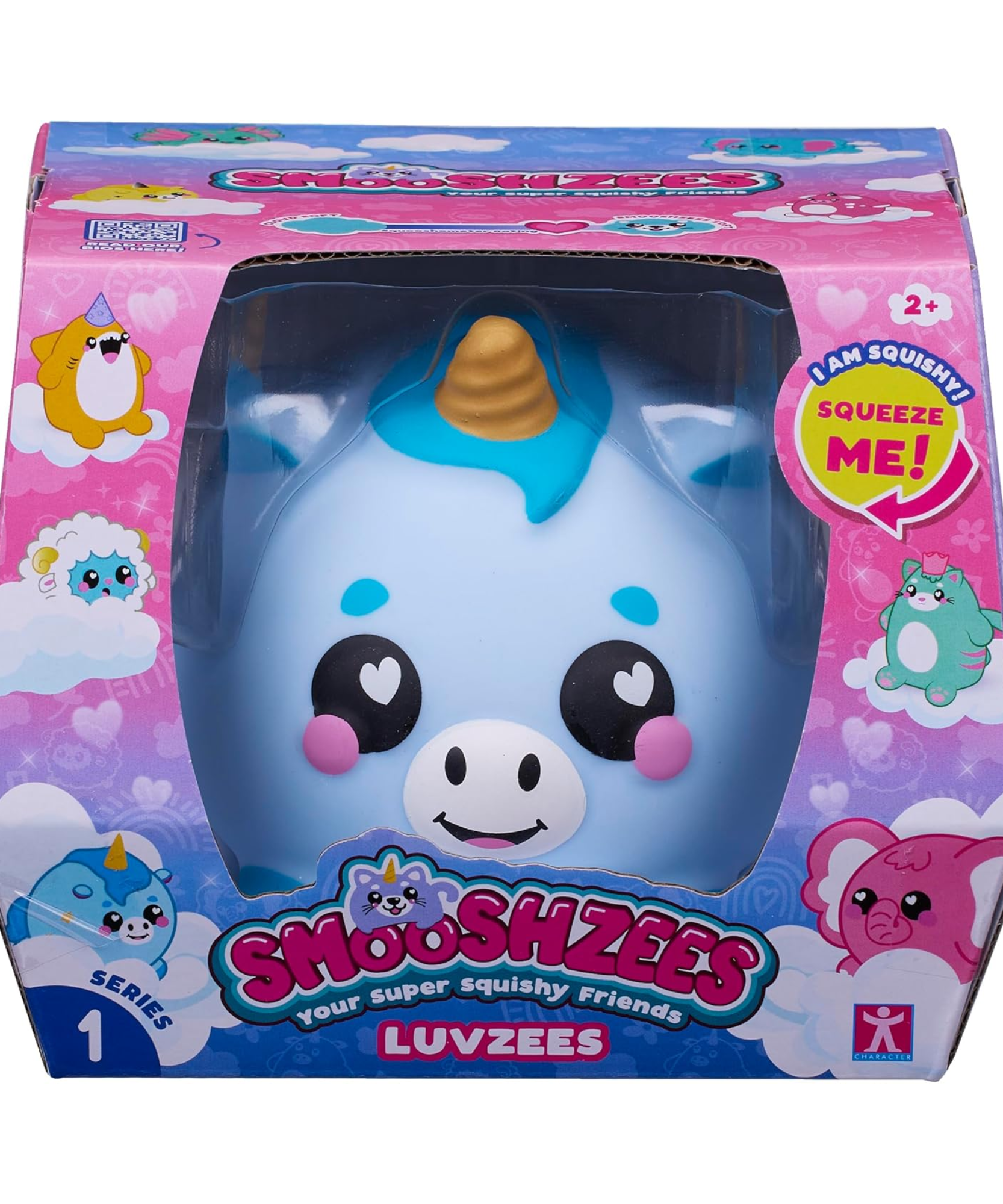 Smooshzees Luvzees, Boltz, Blue Unicorn, Collectable Characters, Supersoft, Cuddly and Squishy!