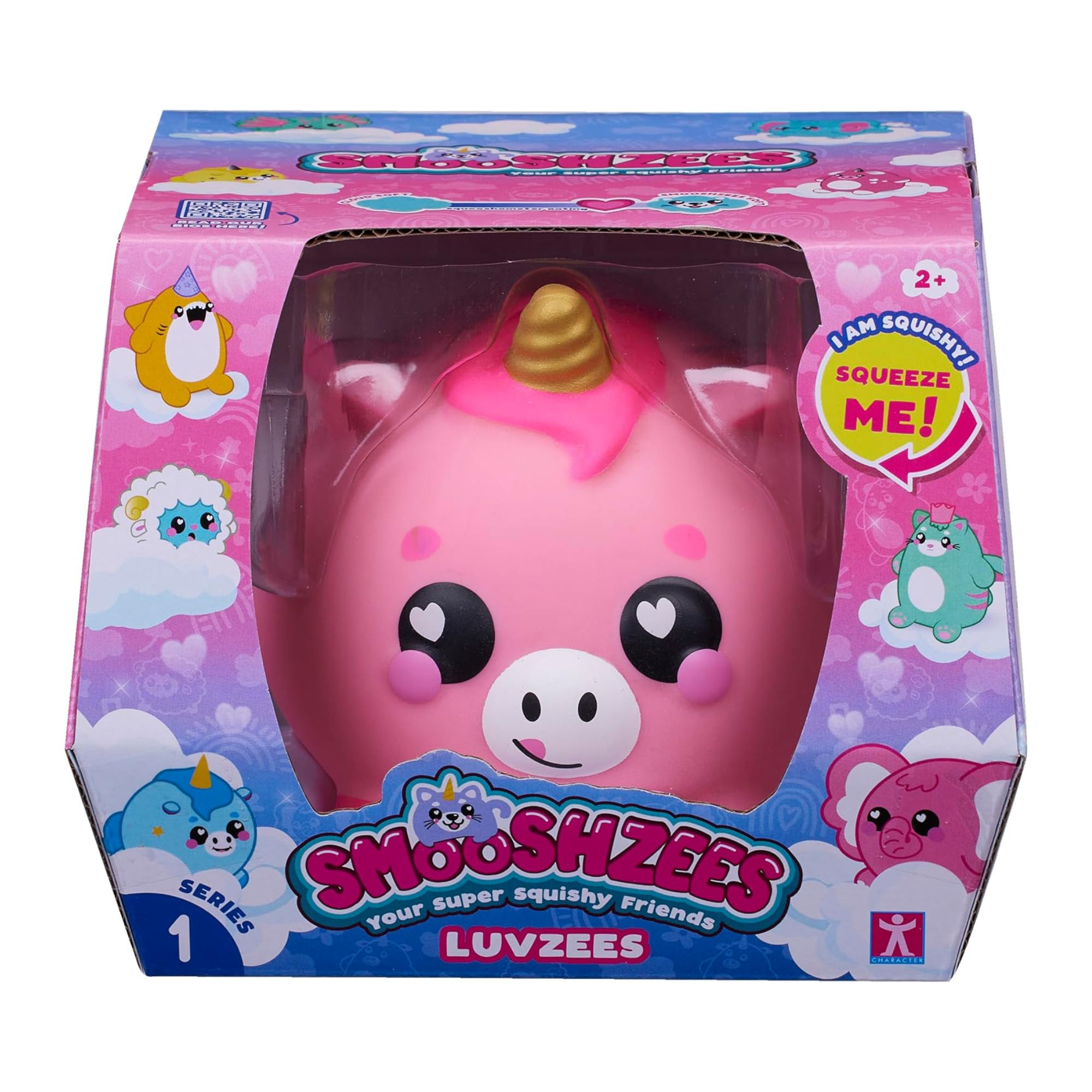 سمووشزيز لوفزيس، زابي، وحيد القرن الوردي، شخصيات قابلة للتجميع، ناعمة للغاية، محببة وطرية!