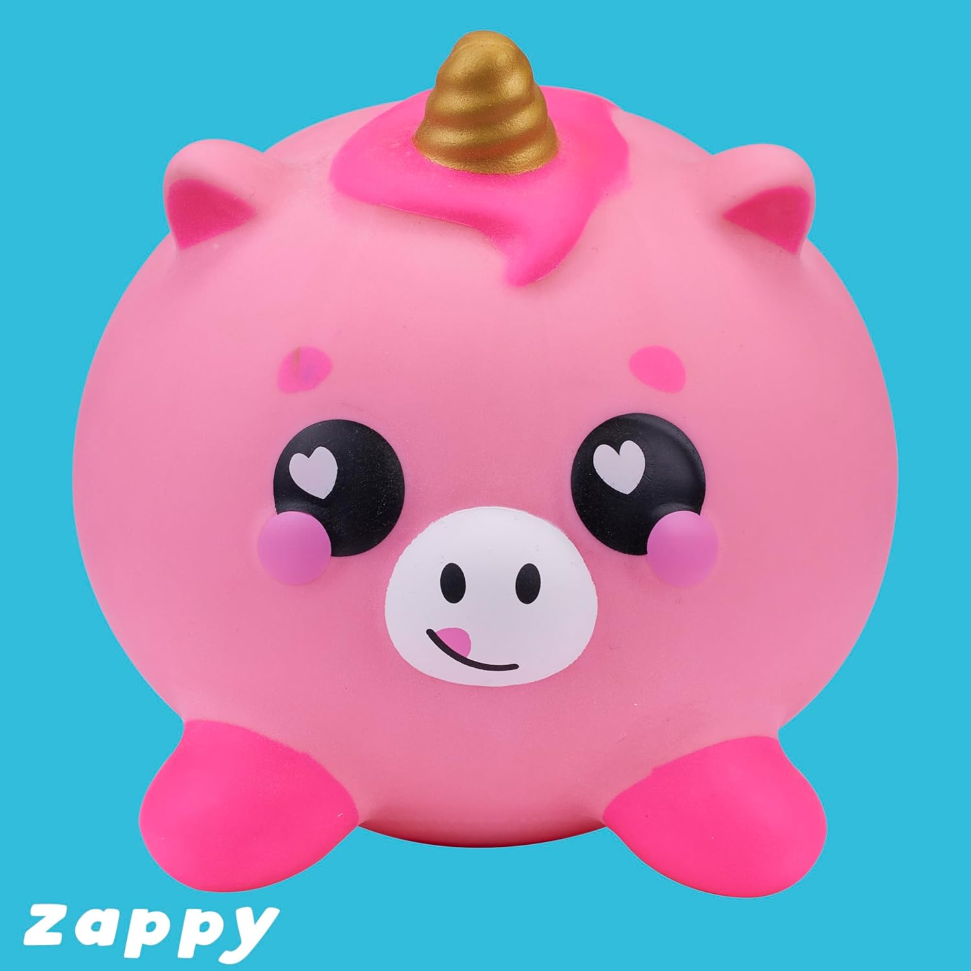Smooshzees Luvzees, Zappy, Pink Unicorn, Collectable Characters, Supersoft, Cuddly and Squishy!