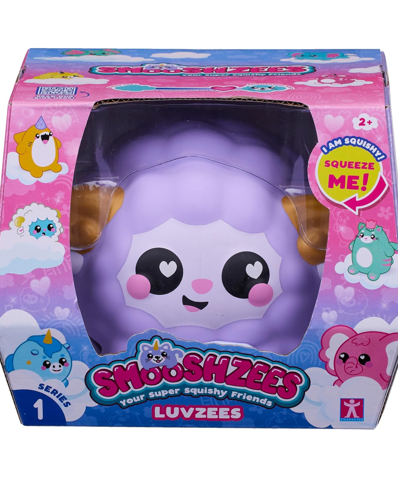 Smooshzees Luvzees, Willow, Purple Sheep, Collectable Characters, Supersoft, Cuddly and Squishy!