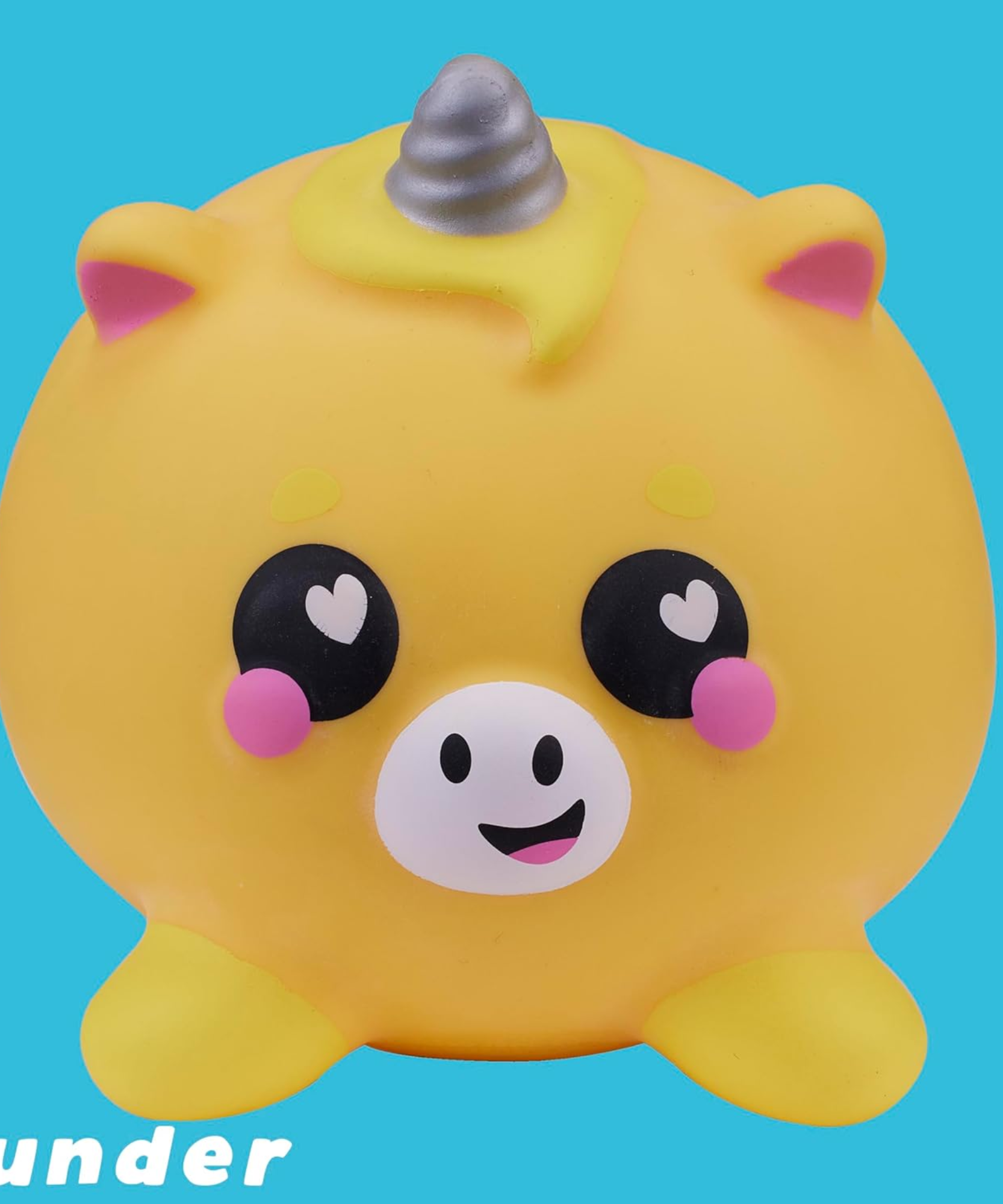 سمووشزيز لوفزيس، فندر، وحيد القرن الأصفر، شخصيات قابلة للتجميع، ناعمة للغاية، محببة وطرية!