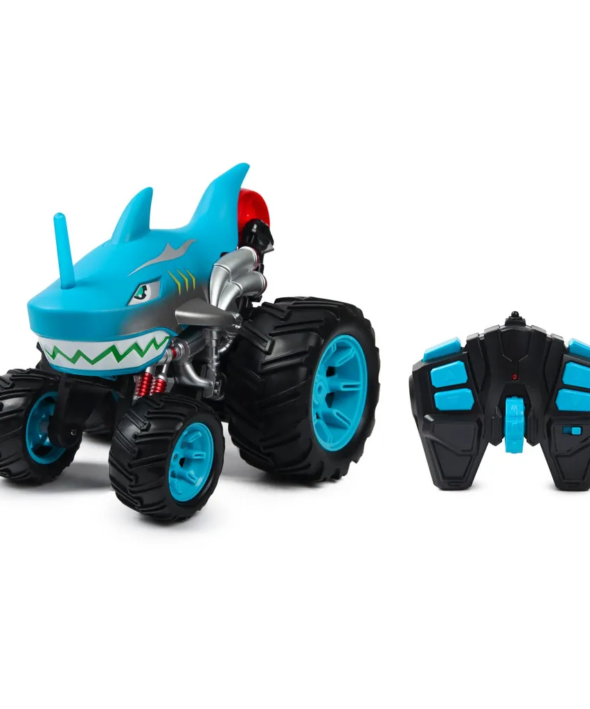 Crazon 1:14 Shark Stunt RC Car, 5 Wheel Anti Flip Design, 360° Spin, Drift Action, Rear Wheel Standing, 2.4GHz Remote Control Car for Kids 3+