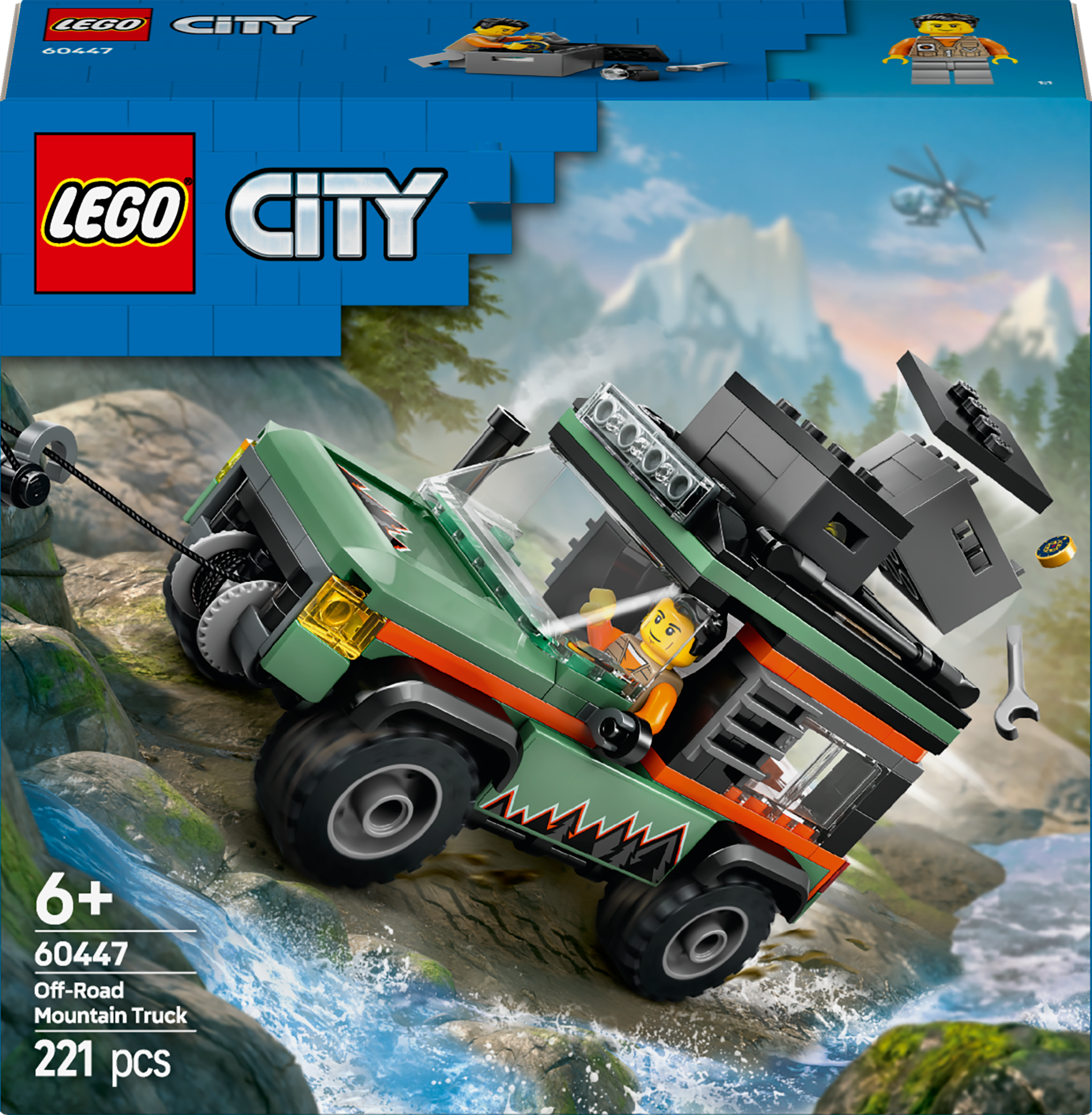 LEGO 60447 Off-Road 4x4 Mountain Truck V29 Adventure Building Set for Boys 6+ Creative Outdoor Exploration Toy