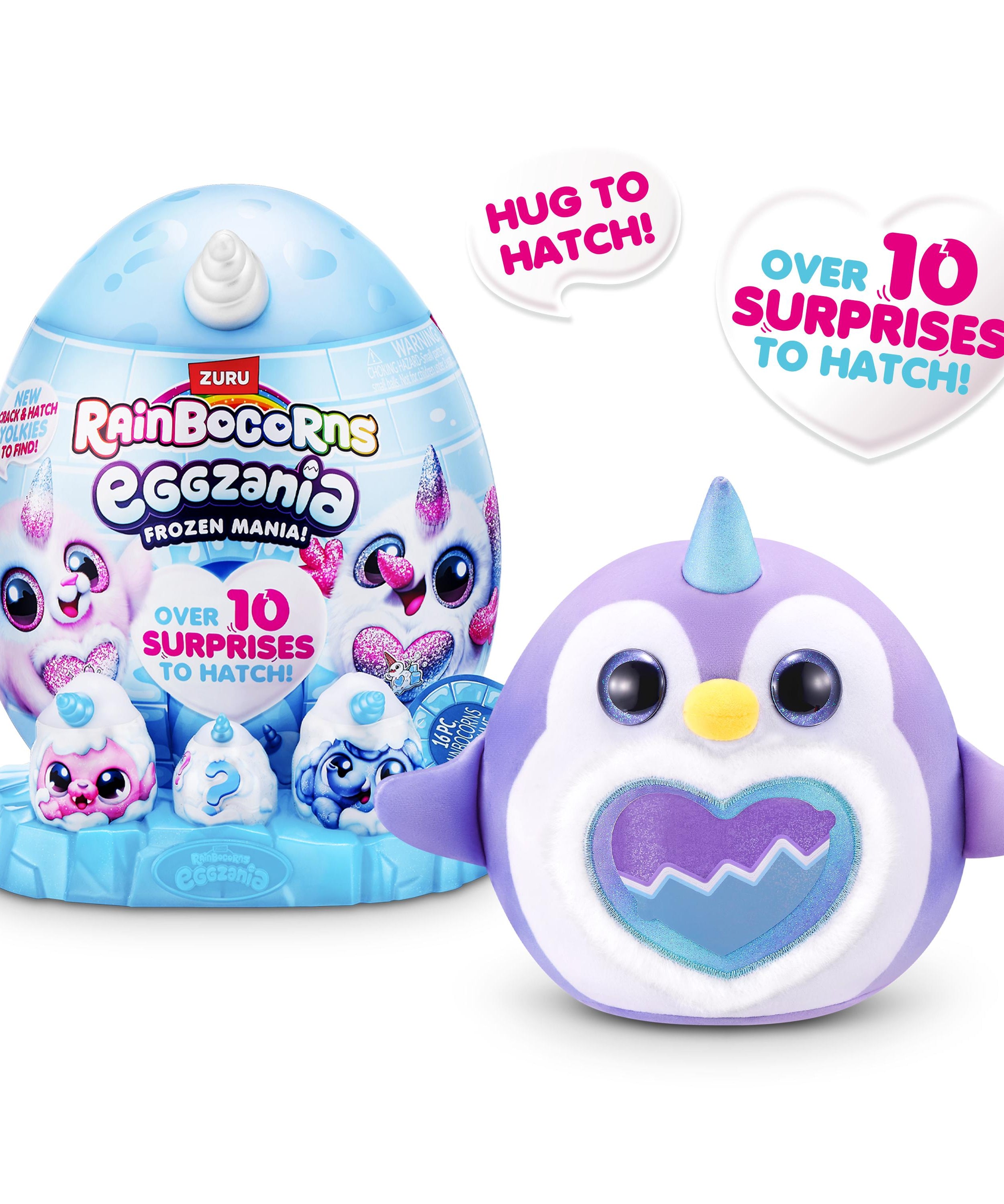 Rainbocorns Eggzania Frozen Mania Plush, Surprise Toy for Girls, Age 3+
