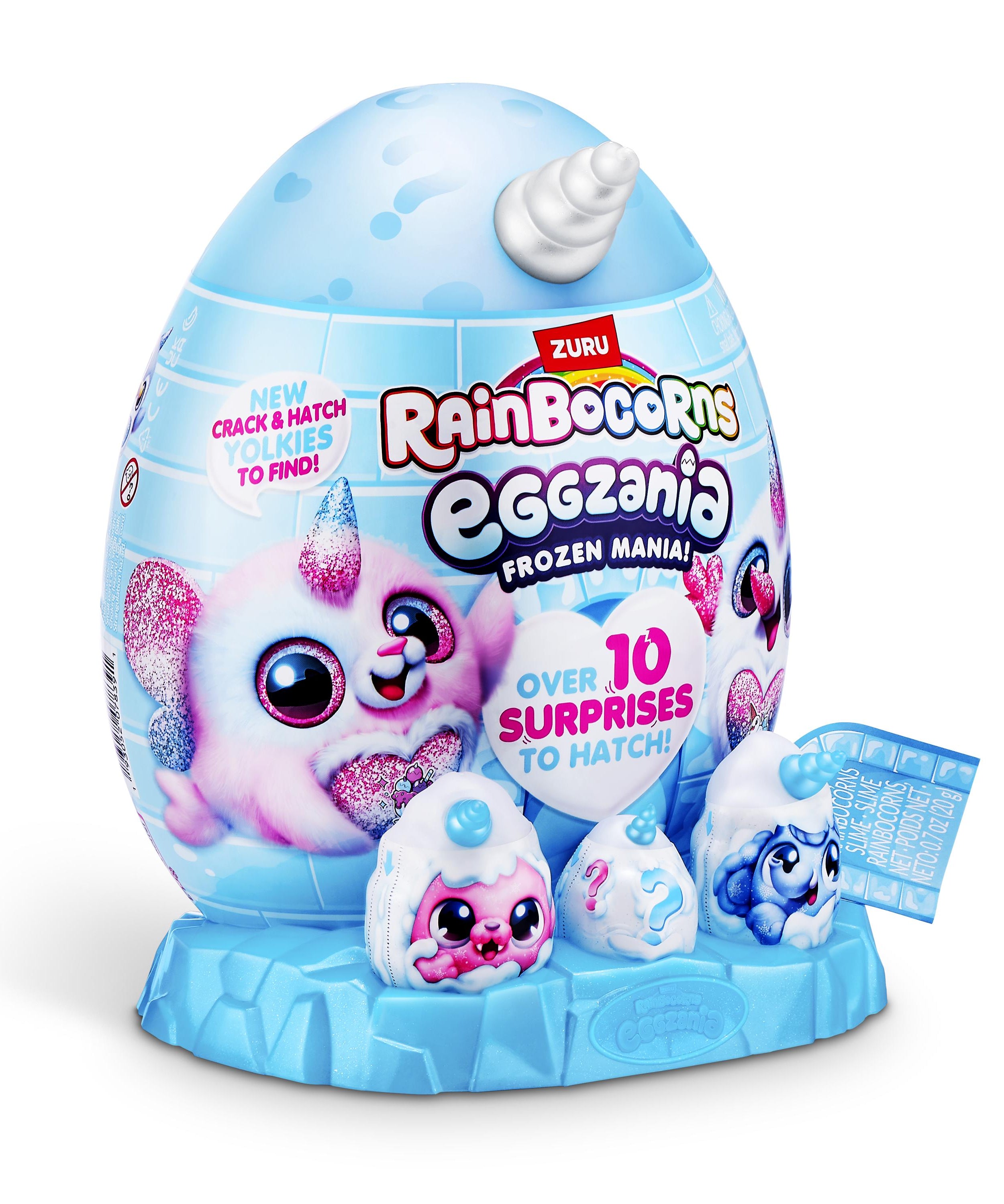 Rainbocorns Eggzania Frozen Mania Plush, Surprise Toy for Girls, Age 3+