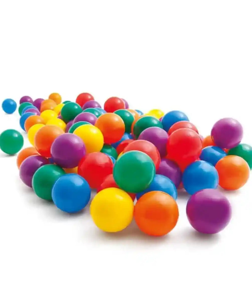 Intex 100-Pack Multi-Colored 3 Inch Plastic Balls for Kids Toddlers Ball Pit Play Fun Ages 2+