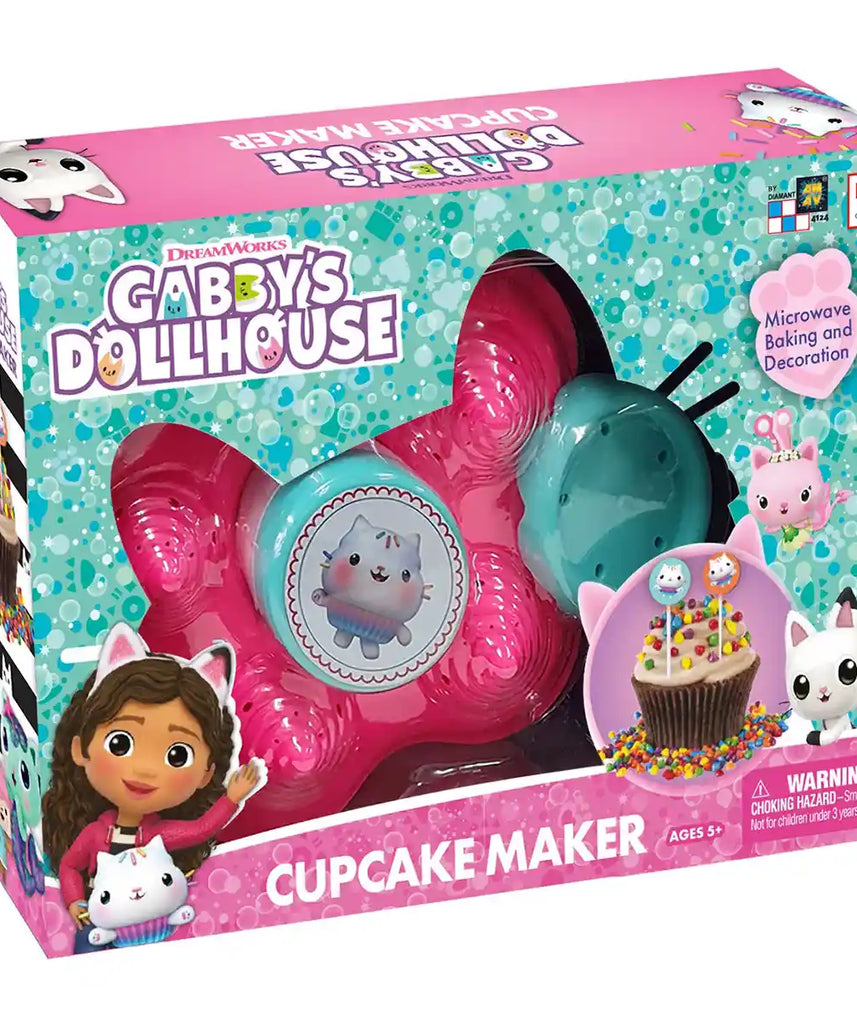 Gabby’s Dollhouse Cupcake Maker Kit, Creative Baking Playset for Kids Ages 5+, Includes Cupcake Molds, Decoration Tray, Chocolate Melting Pot and Accessories, Arts and Crafts