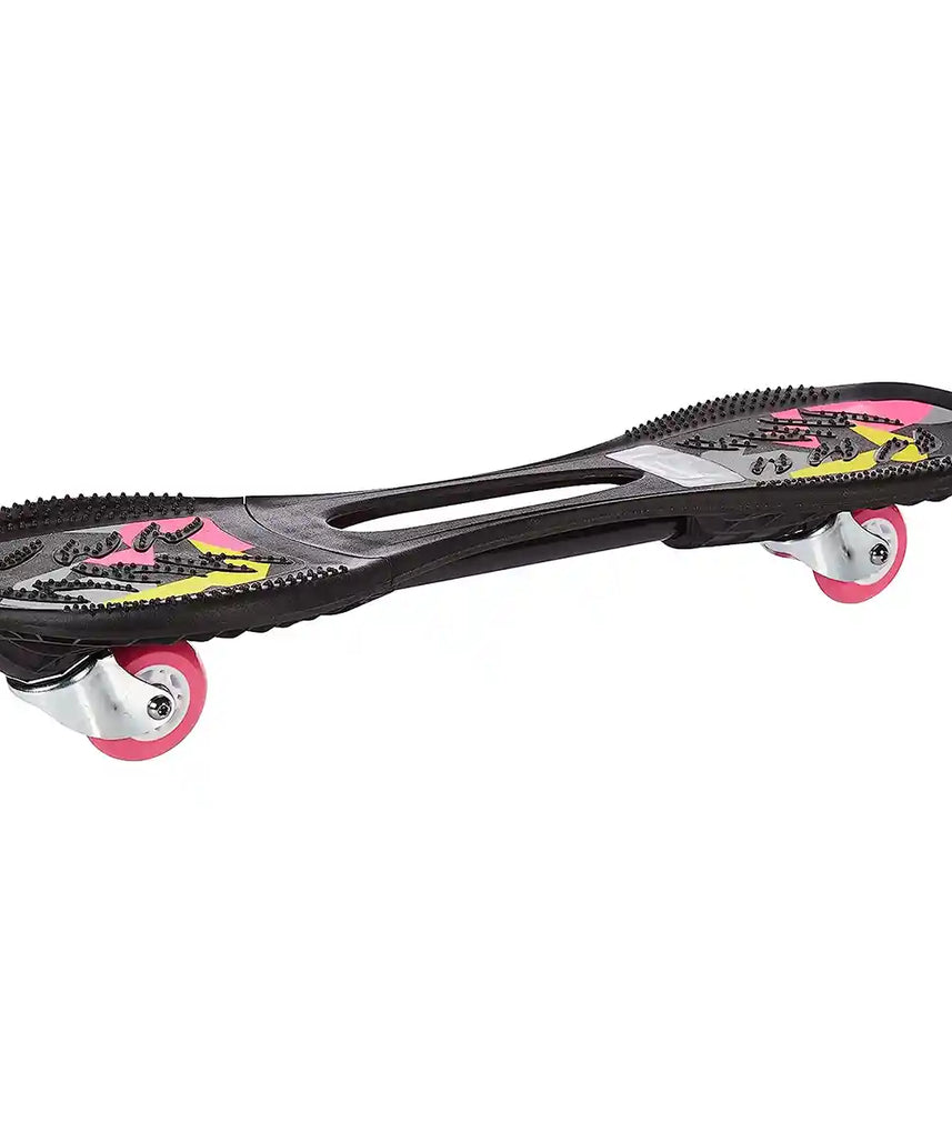 لوح تزلج JD Bug Power Surfer باللون الوردي والأبيض، سطح مرن خفيف الوزن، عجلات عالية الأداء، تصميم متين للأطفال والمراهقين من سن 8 سنوات فما فوق