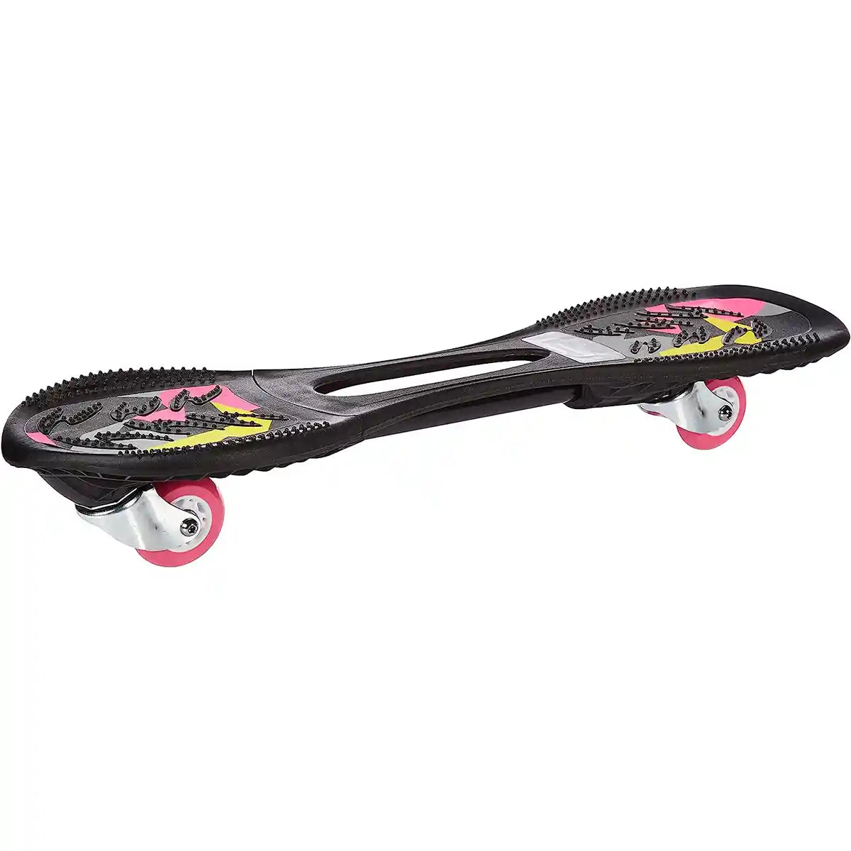 JD Bug Power Surfer Skateboard Pink White, Lightweight Flexible Deck, High Performance Wheels, Durable Build for Kids and Teens Age 8+