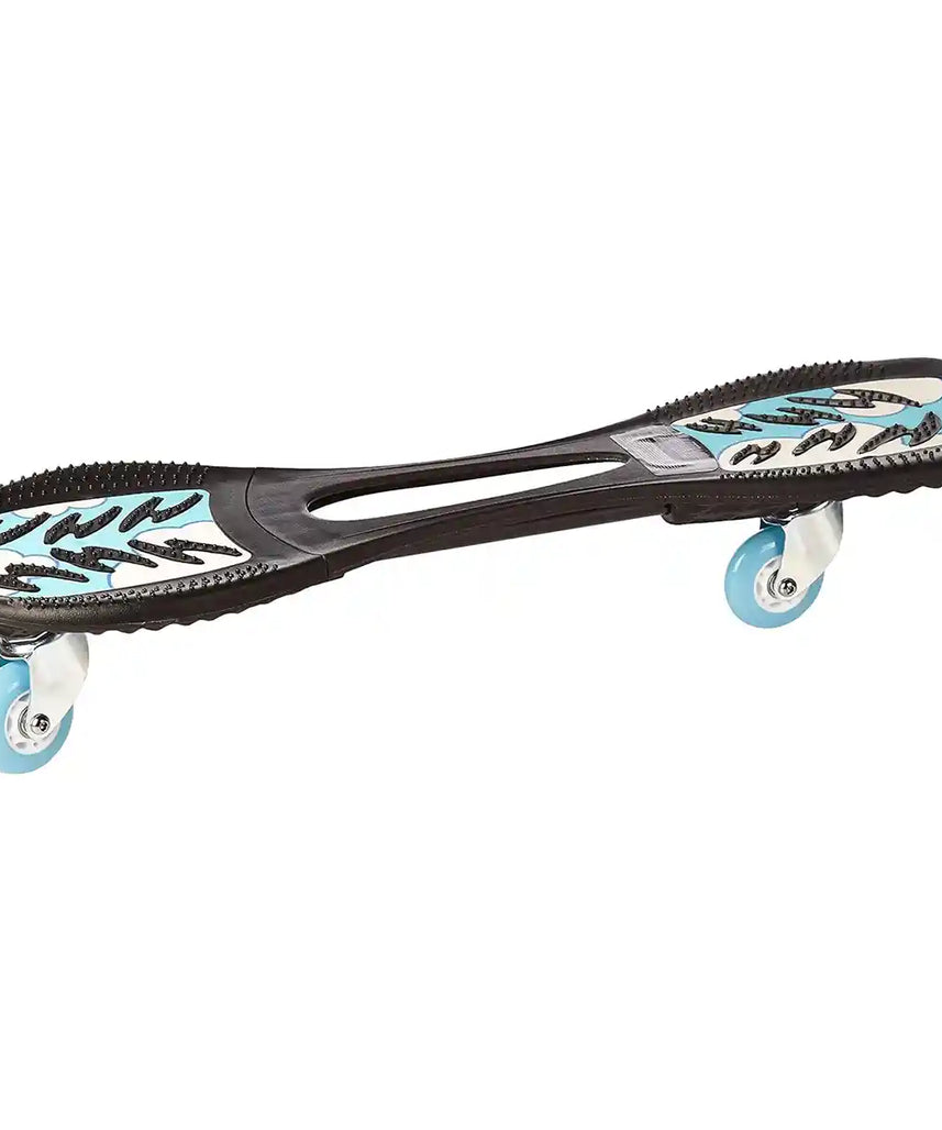 JD Bug Power Surfer Skateboard Blue White, Lightweight Flexible Deck, High Performance Wheels, Durable Build for Kids and Teens Age 8+