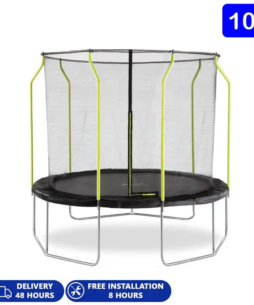 ترامبولين بلوم ويف بتقنية سبرينغسيف®، وهيكل 2G مقاوم للصدأ - ترامبولين خارجي للأطفال، لعب آمن ونشط، للأعمار من 6 سنوات فما فوق