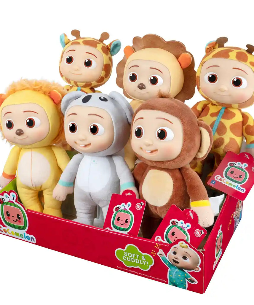 دمية كوكوميلون الصغيرة المحشوة 8 بوصات، قطعة واحدة متنوعة، لعبة ناعمة للأطفال الصغار والأطفال، جيه جيه في زي واحد أو تي شيرت بيبي شارك، دمية محشوة