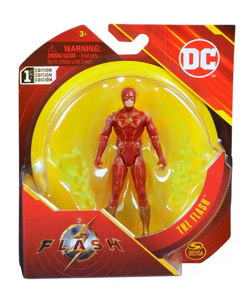 DC Comics The Flash Movie 4-Inch Action Figure Assortment, Poseable Superhero Toy with Accessories for Kids Aged 3+