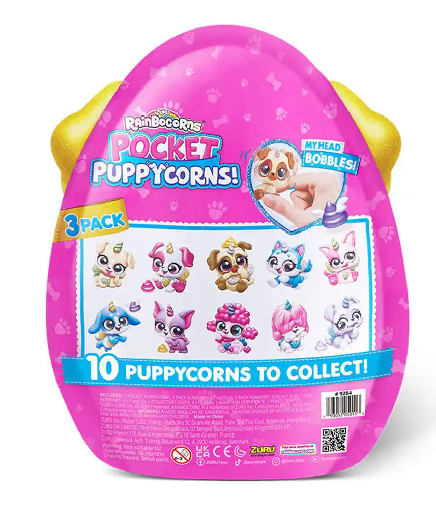 دمية رينبوكورن بوكيت بابي كورن سربرايز S1 بوبل هيد، لعبة قطيفة قابلة للتجميع مع 10 مفاجآت ممتعة، سلايم صغير، ملصقات وغطاء قلم رصاص، هدية للأطفال من سن 3 سنوات فما فوق