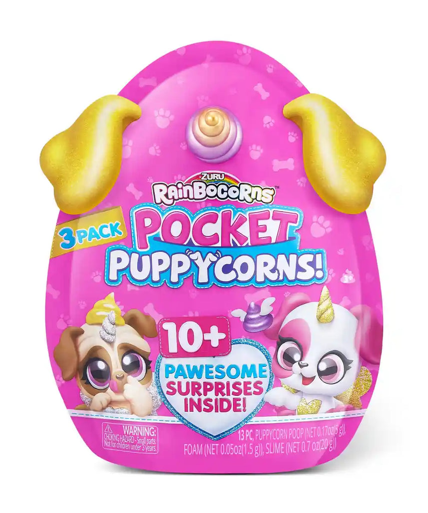 دمية رينبوكورن بوكيت بابي كورن سربرايز S1 بوبل هيد، لعبة قطيفة قابلة للتجميع مع 10 مفاجآت ممتعة، سلايم صغير، ملصقات وغطاء قلم رصاص، هدية للأطفال من سن 3 سنوات فما فوق