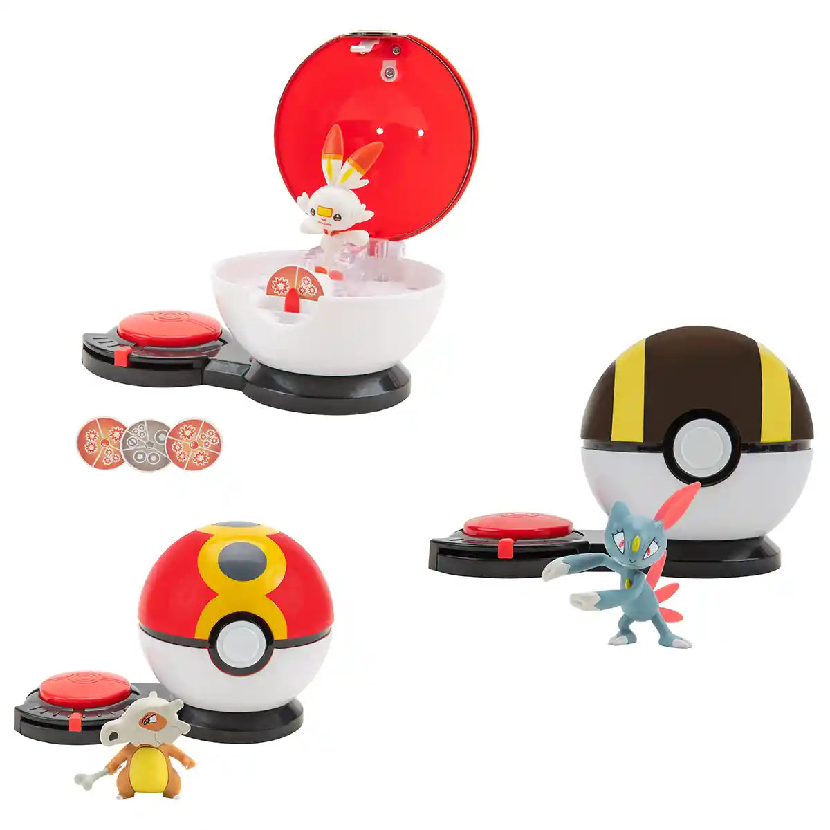 لعبة بوكيمون سربرايز أتاك باتل، سكويرتل ضد جيجليبف مع شخصيتين، كرتين بوكيمون، و6 أقراص هجوم - متعددة الألوان - PKW2506