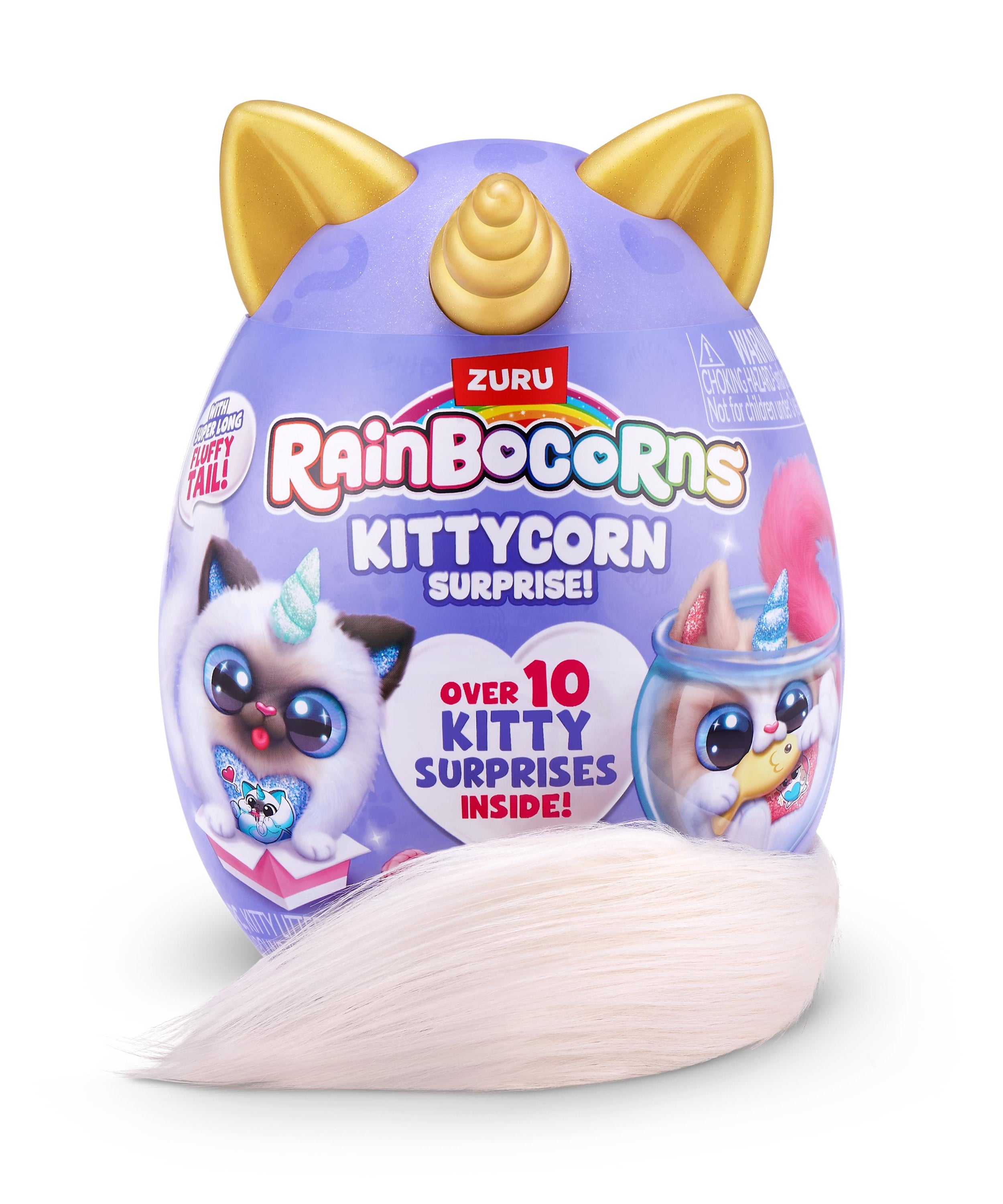 Rainbocorns Kittycorn Surprise S9 Collectible Plush Toy Set, 10+ Magical Surprises, Soft Plush Kittens with Fluffy Tails, Interactive Play for Girls Age 3+