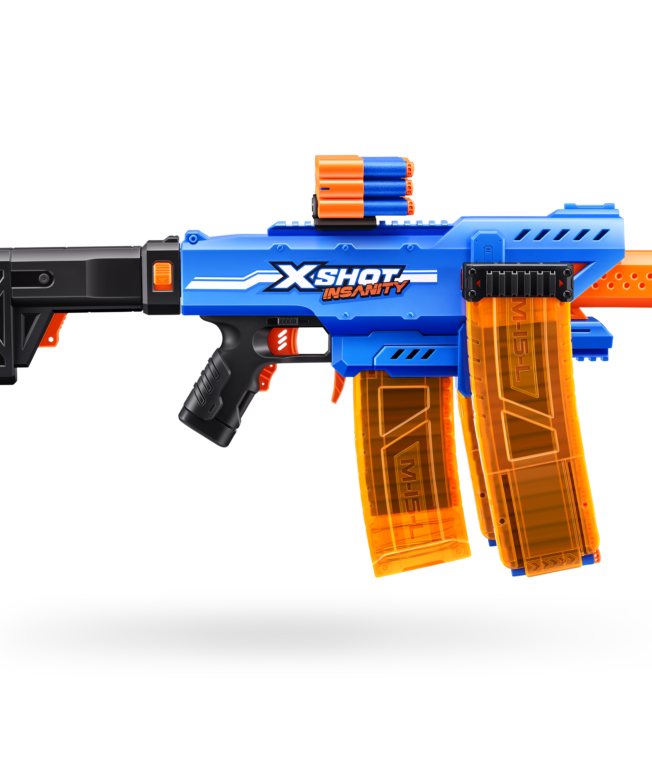 X Shot Insanity Motorised Clip Blaster, High Power Toy Gun for Boys, Age 8+