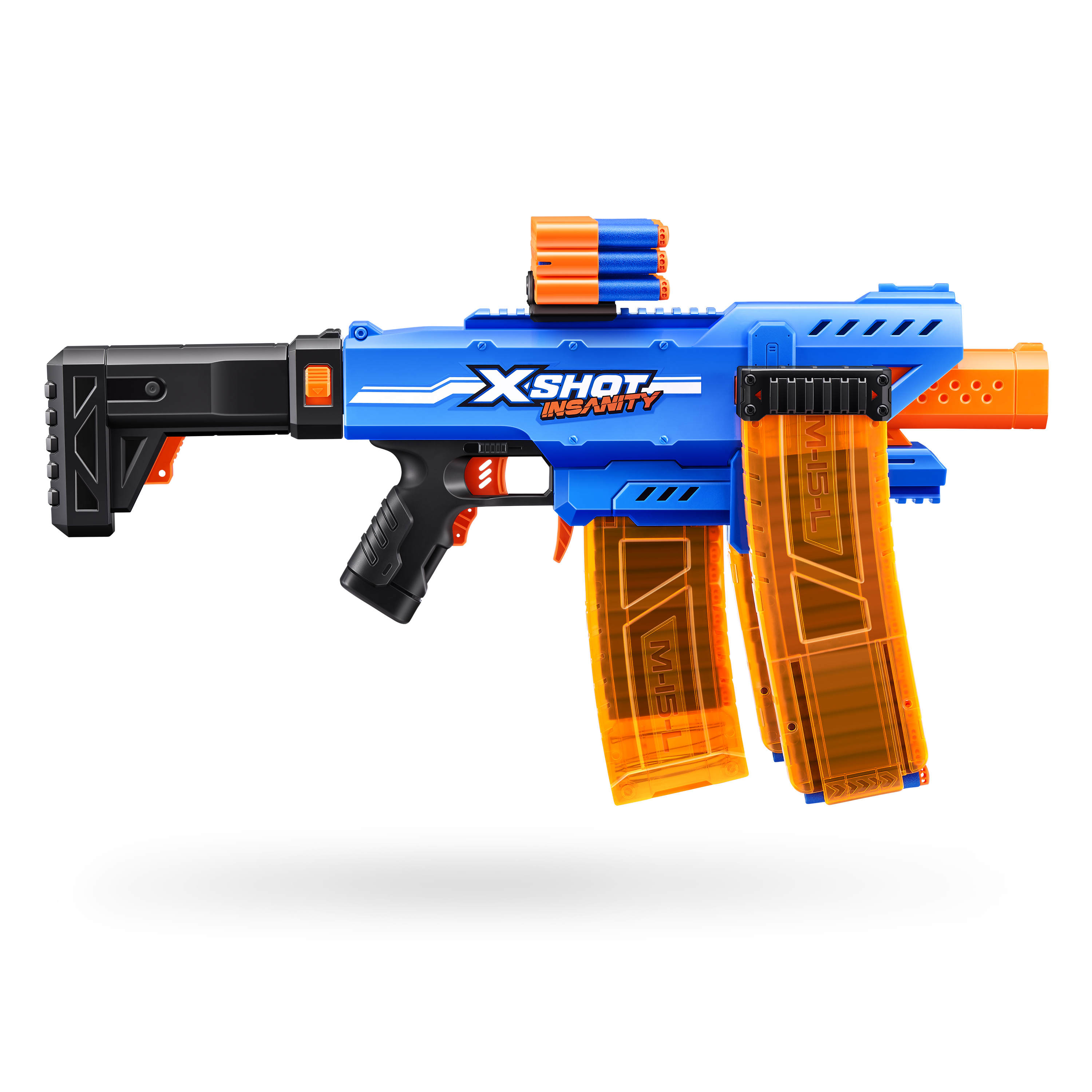 X Shot Insanity Motorised Clip Blaster, High Power Toy Gun for Boys, Age 8+