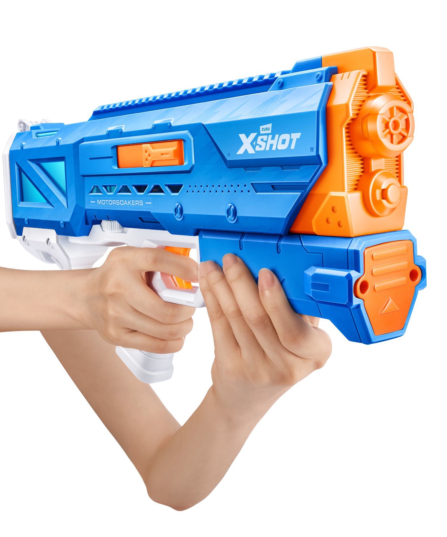 XSHOT Water Fast Fill Motor Soaker Hydra Pulse Water Toy Gun, Motorized Water Blaster with 650ml Capacity, Fast-Fill Technology, Rechargeable Battery, Blasts Up to 29 Feet, Outdoor Summer Water Toy for Boys and Girls Age 8+