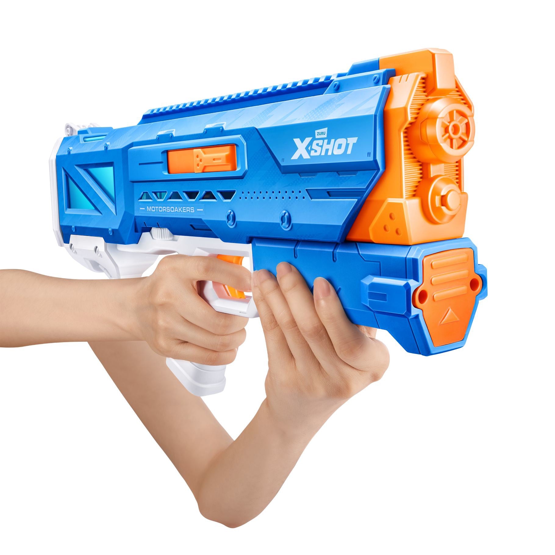 XSHOT Water Fast Fill Motor Soaker Hydra Pulse Water Toy Gun, Motorized Water Blaster with 650ml Capacity, Fast-Fill Technology, Rechargeable Battery, Blasts Up to 29 Feet, Outdoor Summer Water Toy for Boys and Girls Age 8+