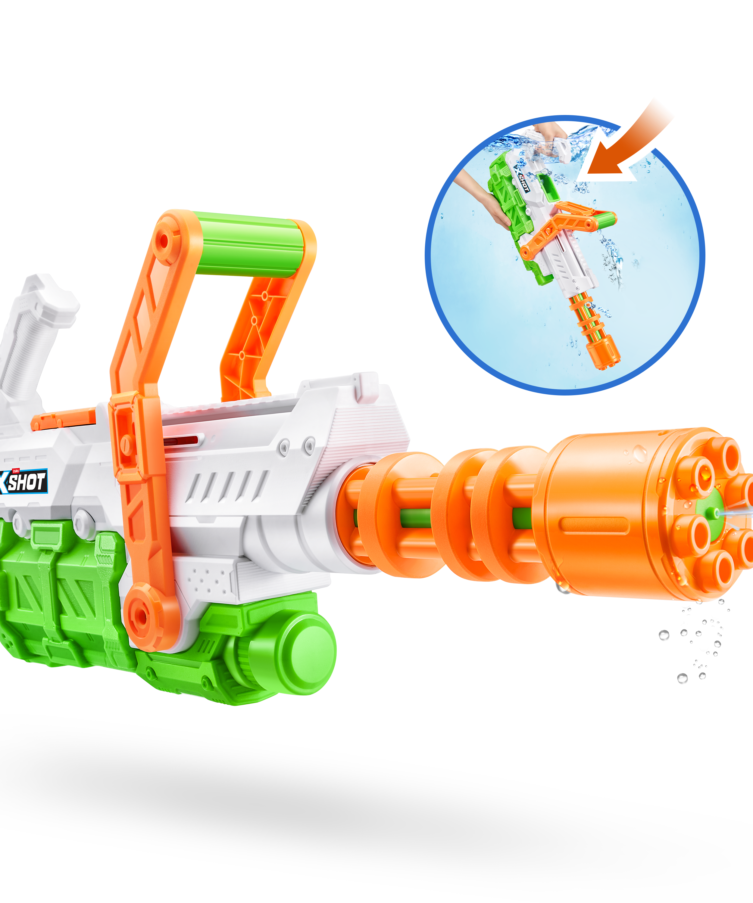 XSHOT Water Hydro Cannon, Fast-Fill Water Blaster with 1600ml Tank & Shoulder Strap, Shoots Up to 10m, Outdoor Water Gun for Kids Teens Adults, Ages 5+