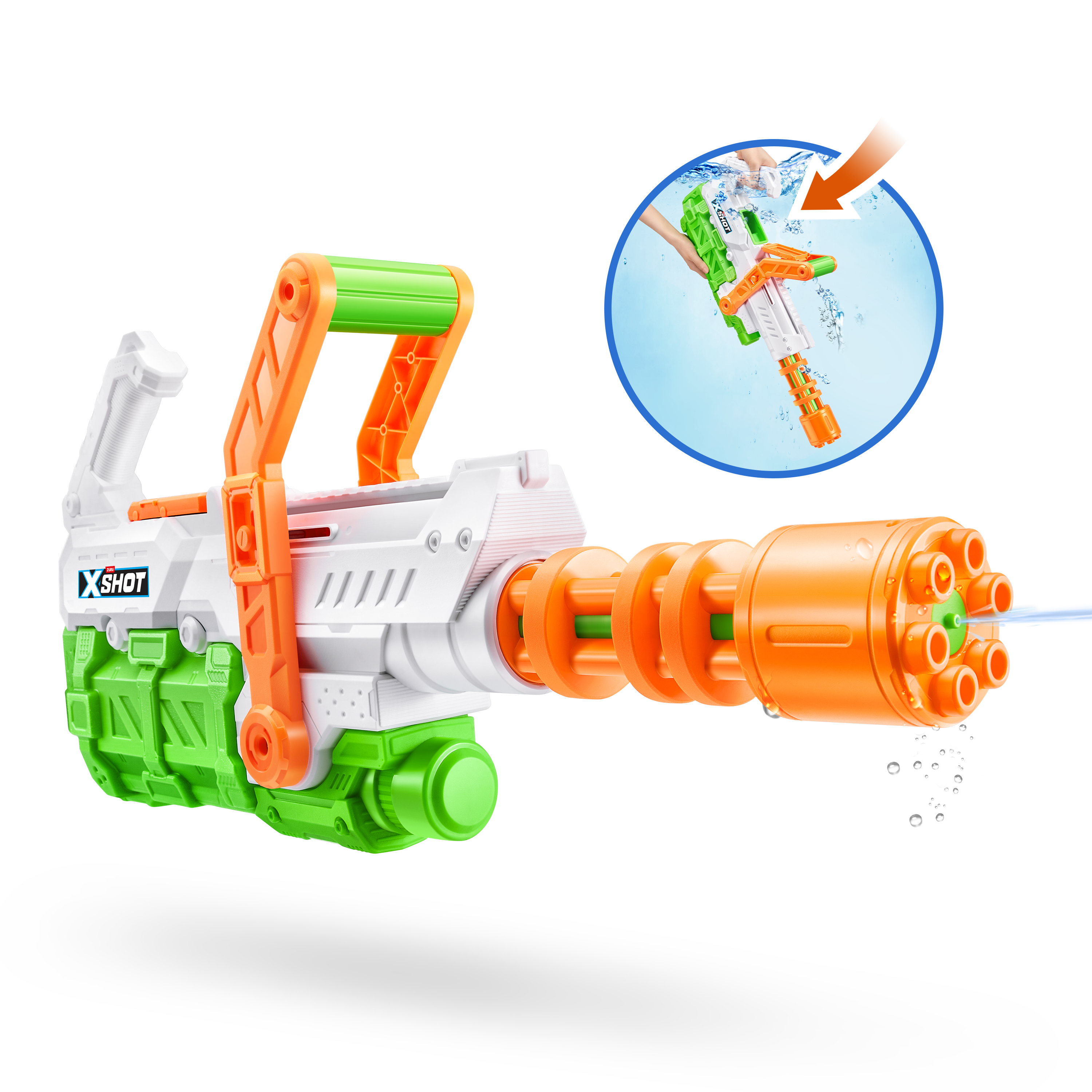 XSHOT Water Hydro Cannon, Fast-Fill Water Blaster with 1600ml Tank & Shoulder Strap, Shoots Up to 10m, Outdoor Water Gun for Kids Teens Adults, Ages 5+