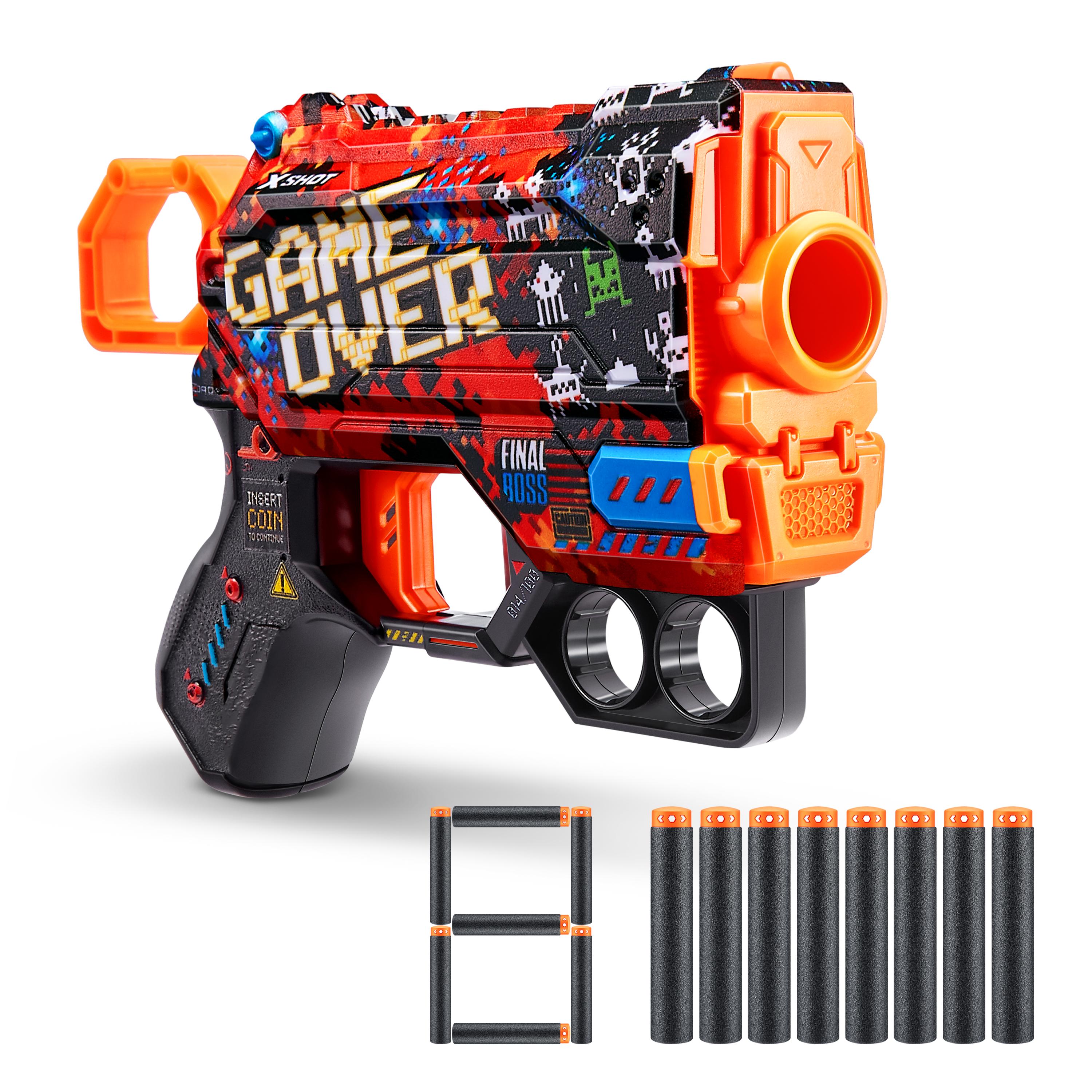 X Shot Skins Menace Blaster, Compact Foam Dart Gun for Boys, Age 8+
