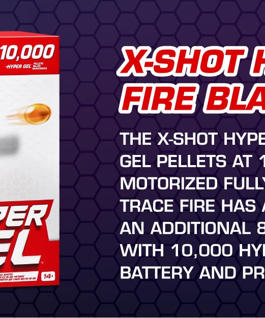 X Shot Hyper Gel Medium Blaster with 10000 Gellets, Shooting Toy for Boys, Age 14+