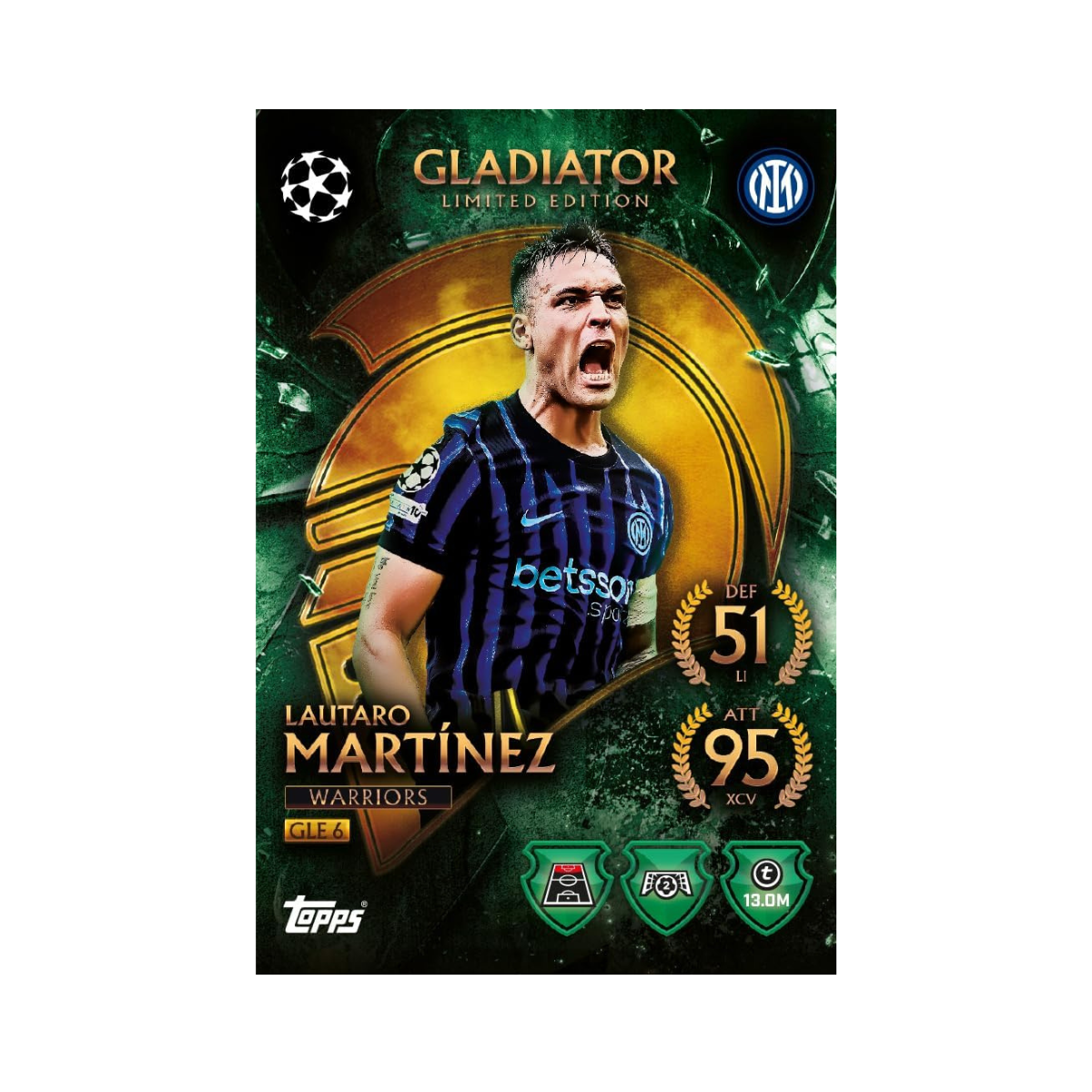 Topps Match Attax UCC 2025 2026 Mega Tin Collectible Football Trading Cards with 45 Cards and Exclusive Gladiators Limited Editions, Official UEFA Licensed, Assorted Mega Tin