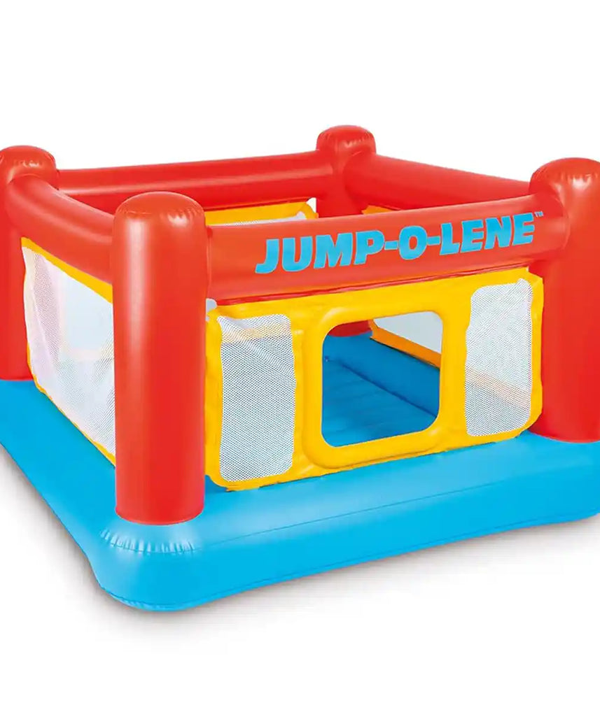 Intex Jump-O-Lene Inflatable Playhouse Bouncer 48260NP – Extra Large Indoor/Outdoor Jumping Castle for Kids, 174 x 174 x 112 cm, Ages 3+