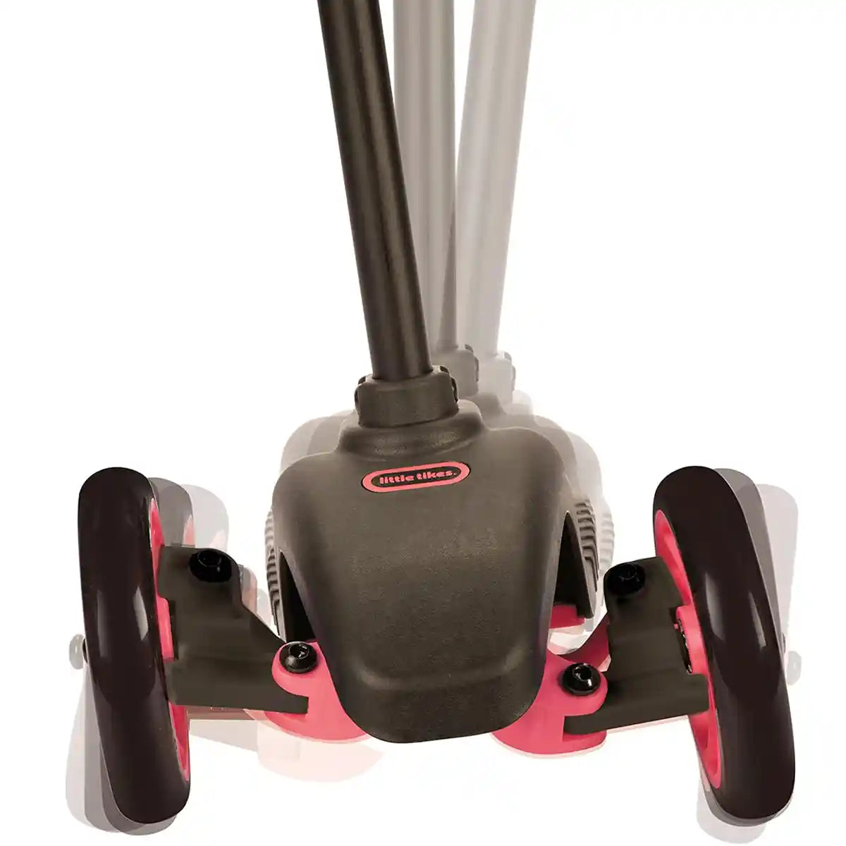 سكوتر ليتل تايكس لين تو تورن، وردي، بثلاث عجلات، للأطفال الصغار، سطح عريض جدًا، توجيه مائل لتحقيق التوازن والتنسيق، خفيف الوزن ومتين، للأعمار من سنتين إلى أربع سنوات