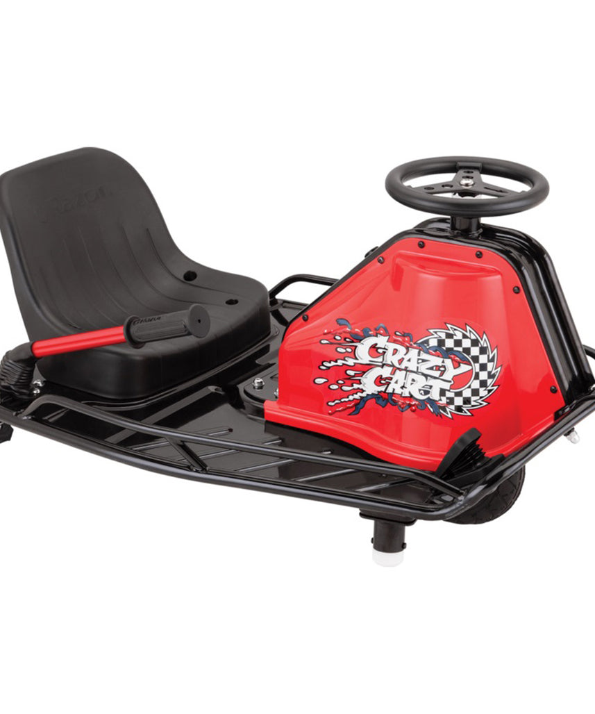 عربة ريزور كريزي كارت جونيور 2.0 - سيارة كارت كهربائية للانجراف للأطفال من سن 9 سنوات فما فوق، سرعات تصل إلى 19 كم/ساعة، مع مقود انجراف، مدة ركوب 40 دقيقة، آلة انجراف مثالية
