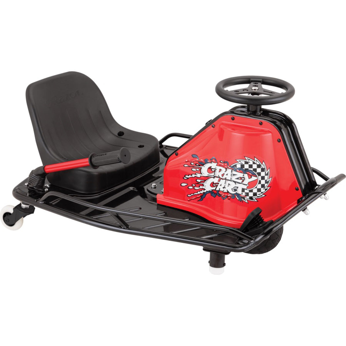 عربة ريزور كريزي كارت جونيور 2.0 - سيارة كارت كهربائية للانجراف للأطفال من سن 9 سنوات فما فوق، سرعات تصل إلى 19 كم/ساعة، مع مقود انجراف، مدة ركوب 40 دقيقة، آلة انجراف مثالية