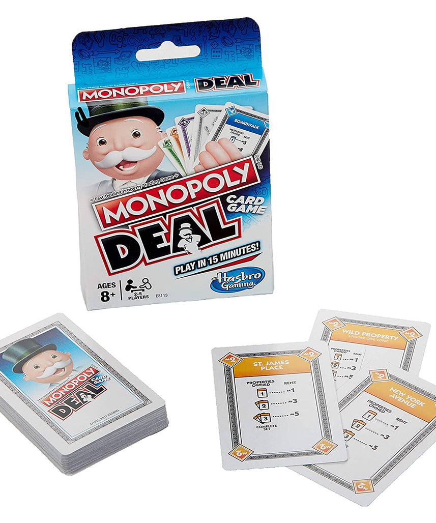 Monopoly Deal Card Game, Arabic Version, Quick-Playing Property Trading Game, 2-5 Players, Action Cards, Property Cards, Family Game, Kids Ages 8+